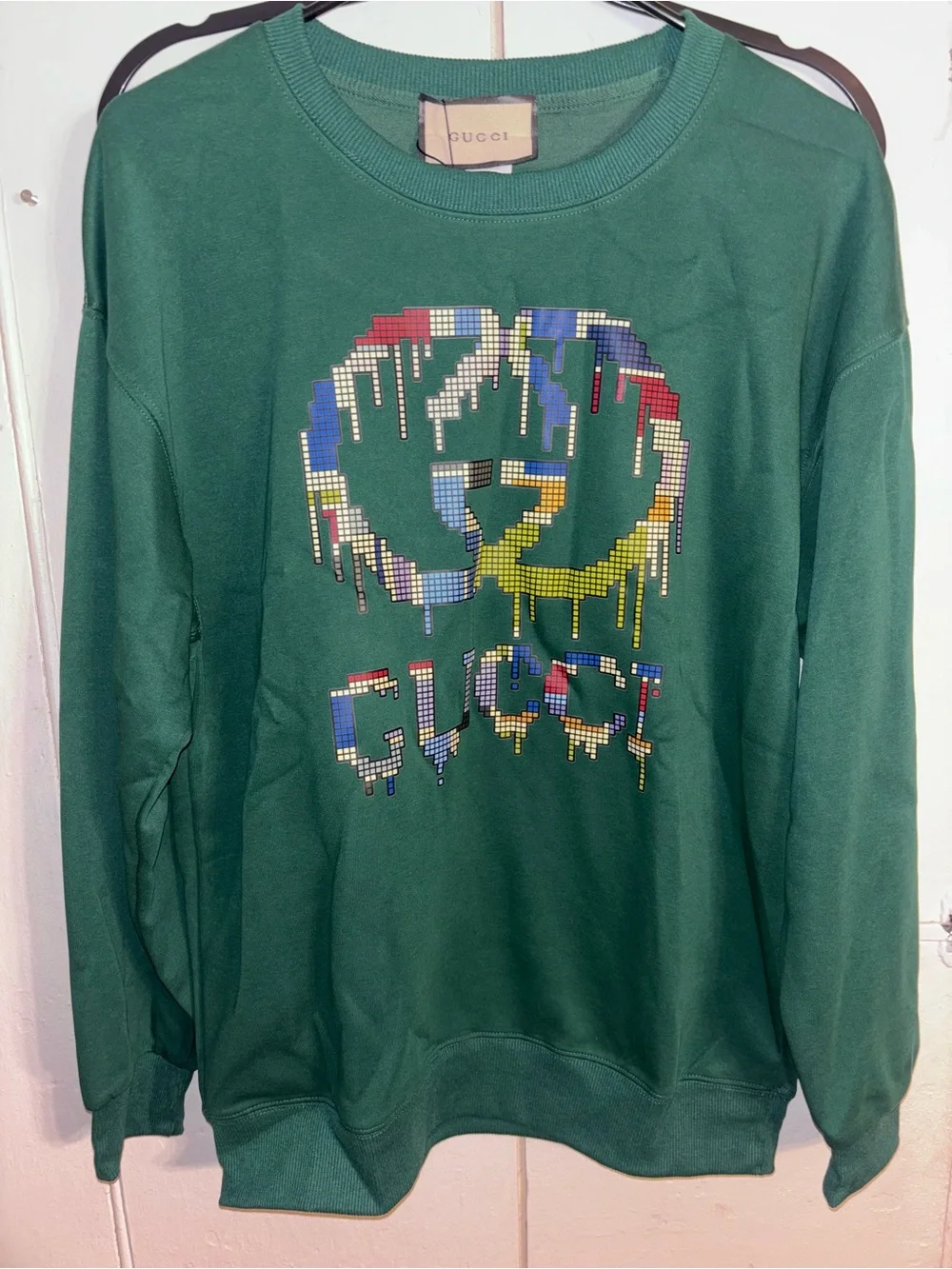 Brand New !! Men's Dark Green Logo Crewneck Sweater